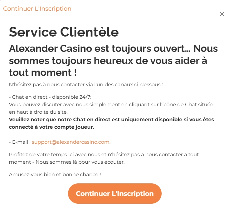 alexander casino service clientele