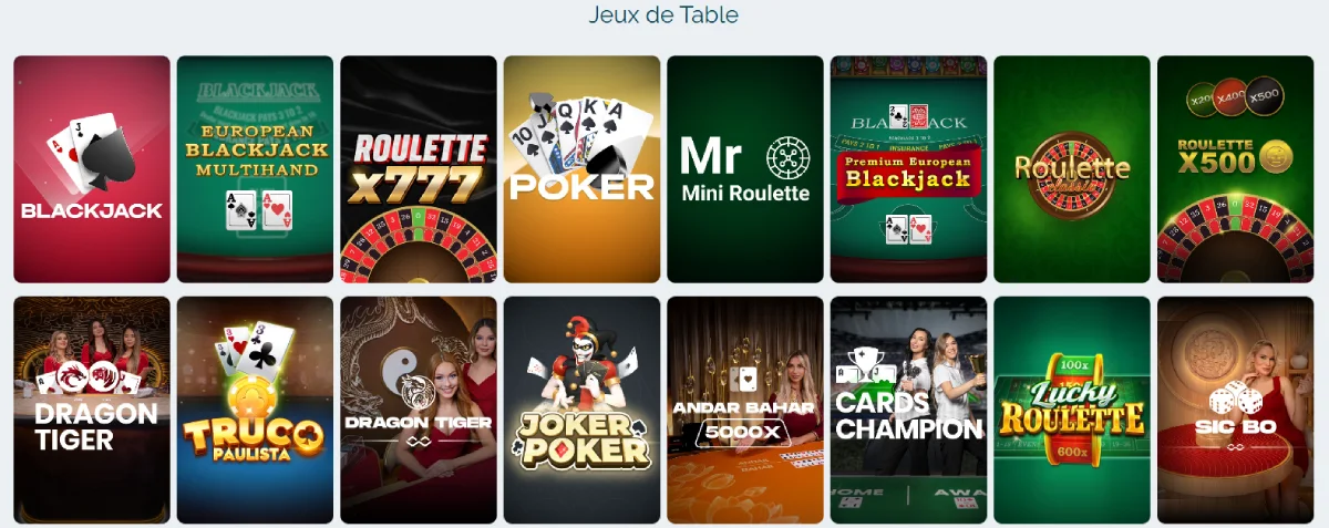alexander casino tables